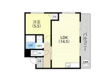 ルペール高見(1LDK/1階)の間取り写真