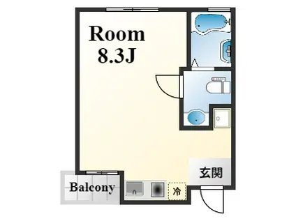 コン・エスプレッシオーネ六甲道(ワンルーム/4階)の間取り写真