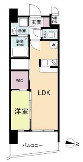 セレニテ神戸ミラクシュッド(1LDK/5階)の間取り写真