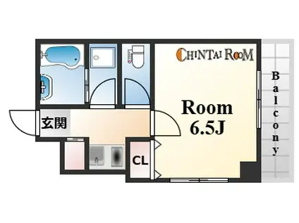 エスポワール三宮(1K/8階)の間取り写真