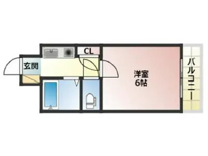 グレイス山手(1K/3階)の間取り写真