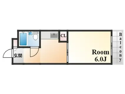 大和テラス(1DK/1階)の間取り写真