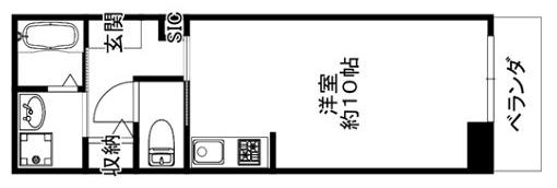 エトワール六甲(ワンルーム/2階)の間取り写真