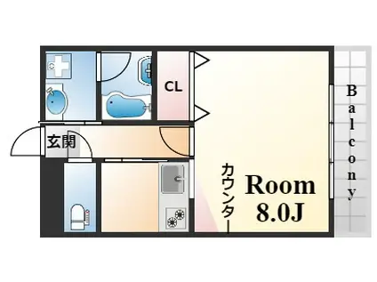 コンフォート・トーユー(1K/2階)の間取り写真