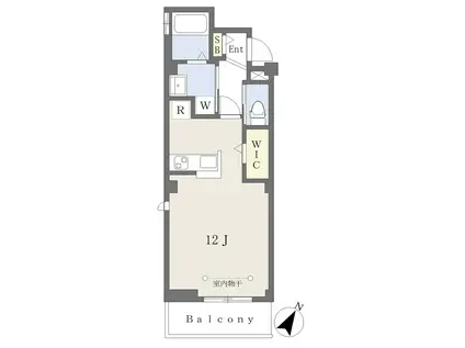 MAISON DE 神戸元町(1K/2階)の間取り写真