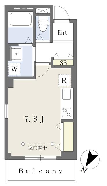 MAISON DE 神戸元町(1K/2階)の間取り写真