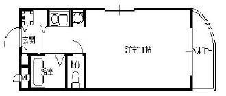 ジョイフル東灘Ⅱ(ワンルーム/4階)の間取り写真