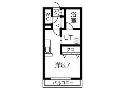 モンテマーレ北野(ワンルーム/10階)の間取り写真