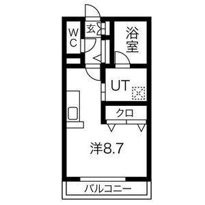 モンテマーレ北野(ワンルーム/4階)の間取り写真