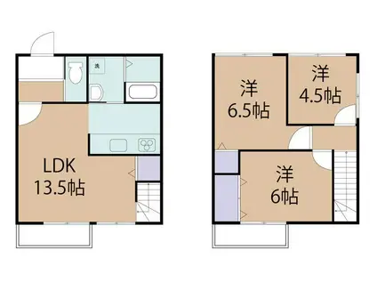 タプローコート東館(3LDK/1階)の間取り写真