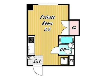 ドミトリー石屋川(ワンルーム/3階)の間取り写真