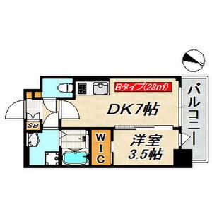 SDグランツ三宮イーストフロント(1DK/4階)の間取り写真
