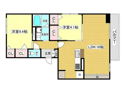 グレースハイム大森(2LDK/3階)の間取り写真