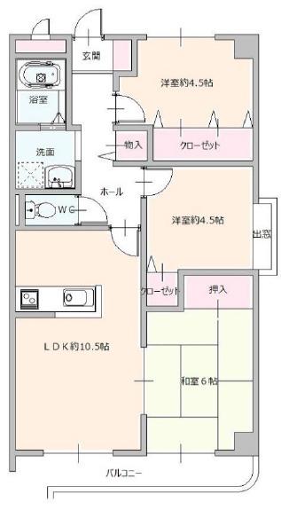 ゼハールト西蔵(3LDK/1階)の間取り写真
