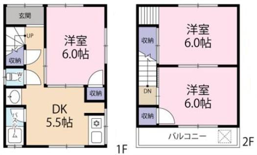 深江本町1丁目(3DK/1階)の間取り写真
