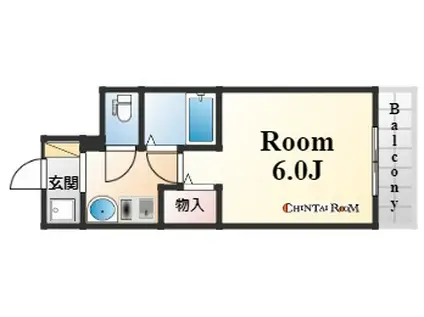 エステム三宮山手センティール(1K/8階)の間取り写真