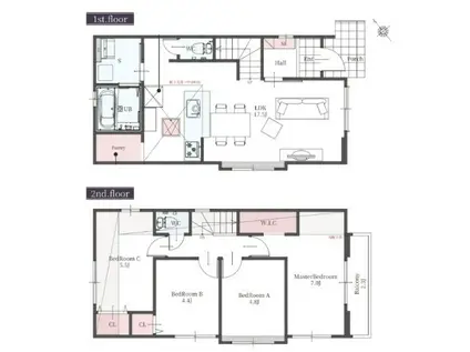 阪急電鉄神戸線 芦屋川駅 徒歩24分 2階建 築2年(4LDK)の間取り写真