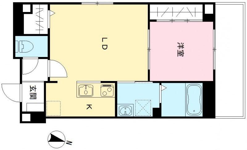 サンシエ神戸元町(1LDK/1階)の間取り写真