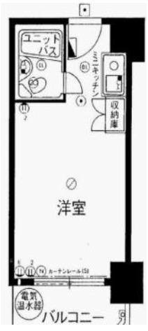 カサベラ神戸(ワンルーム/11階)の間取り写真