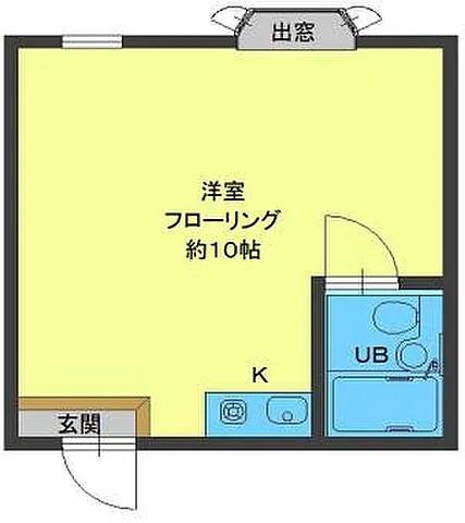 コーポジュン(1K/2階)の間取り写真