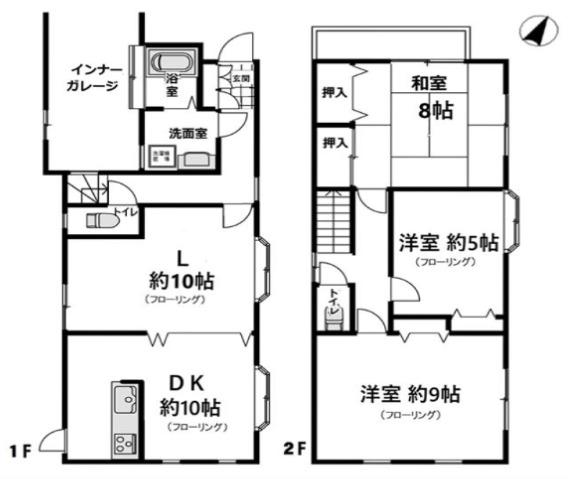 東海道本線 甲南山手駅 徒歩10分 2階建 築24年