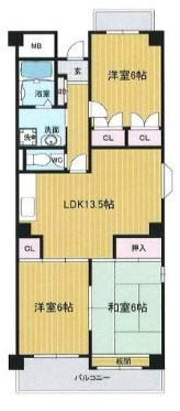 リアライズ苦楽園(3LDK/1階)の間取り写真