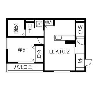アルタイル・ヴィラ2(1LDK/2階)の間取り写真