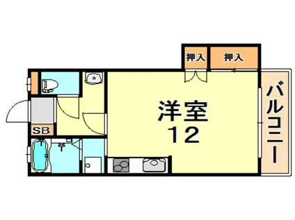 トラスト本山ビル(ワンルーム/4階)の間取り写真