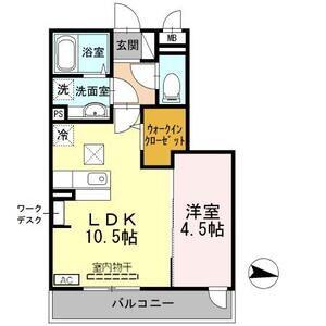 シャン ドリエ(1LDK/3階)の間取り写真