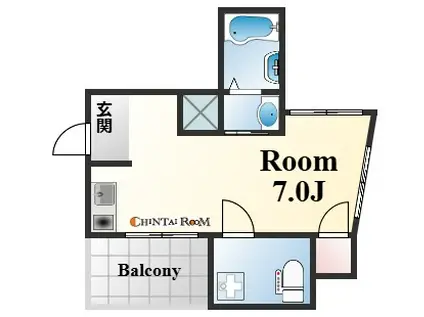 グレイスシャトー王子(ワンルーム/10階)の間取り写真