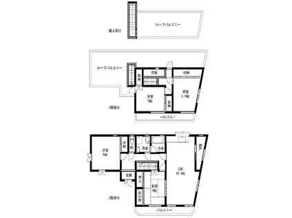 ASY岡本(4LDK/2階)の間取り写真