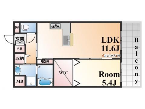グレイスガーデン(1LDK/3階)の間取り写真