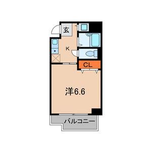 六甲グランフォーレ(1K/2階)の間取り写真