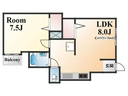 コレール王子公園(1LDK/3階)の間取り写真