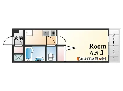 パインヒル六甲(1K/3階)の間取り写真