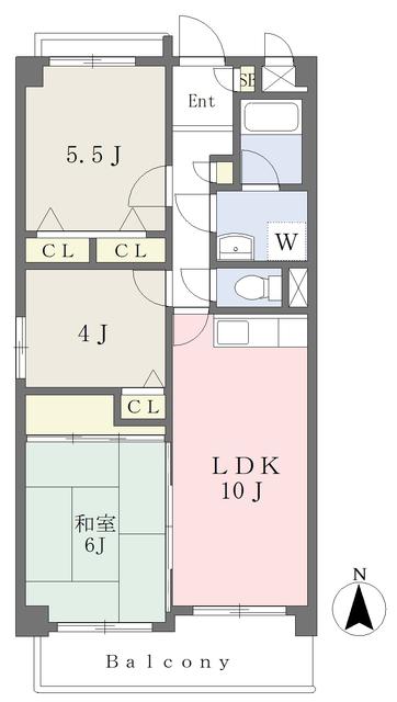 プラビーラコート7(3LDK/3階)の間取り写真