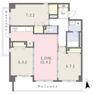 COMODO PLACE(3LDK/2階)の間取り写真