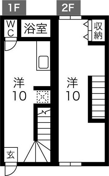 スリール八雲(1LDK/1階)の間取り写真