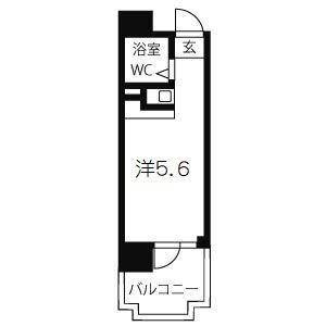 ネオダイキョー三宮(ワンルーム/8階)の間取り写真
