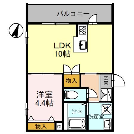 LOOP RECIDENCE(1LDK/2階)の間取り写真