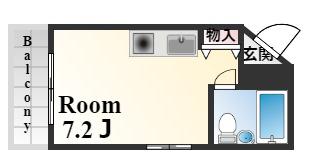 アコーズタワー神戸イースト(ワンルーム/4階)の間取り写真