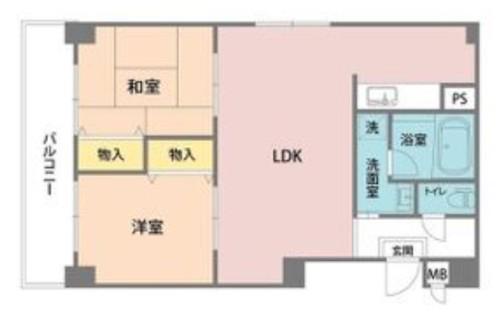 メゾン・ド・ラ・サンテ(2LDK/2階)の間取り写真