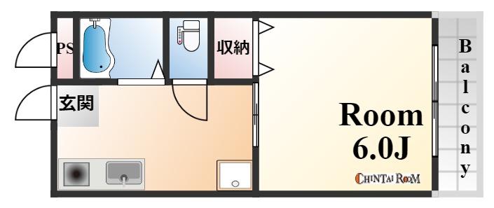 シティライフ岡本(1K/1階)の間取り写真