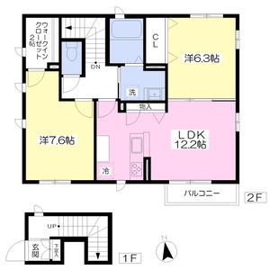 SOLANA住吉(2LDK/1階)の間取り写真