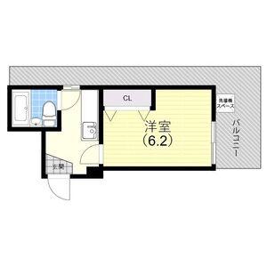 サンスリービル(1K/4階)の間取り写真