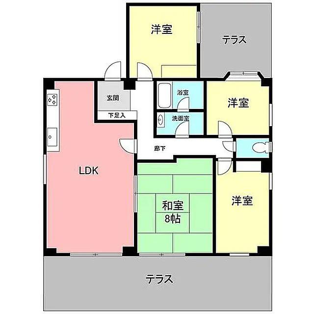 メゾン・ド・夙川(4LDK/2階)の間取り写真