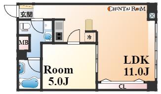 RICイーストコート2番街(1LDK/9階)の間取り写真