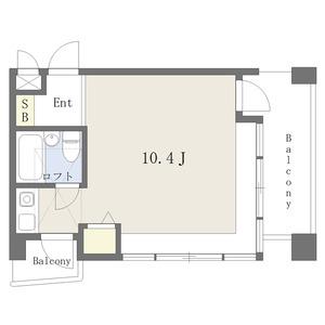 ベルトピア芦屋Ⅱ(ワンルーム/3階)の間取り写真