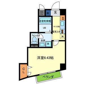 アネスト神戸西元町(1K/5階)の間取り写真