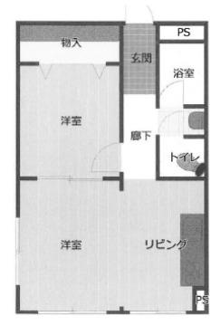 グランディア六甲STORIA(1LDK/2階)の間取り写真